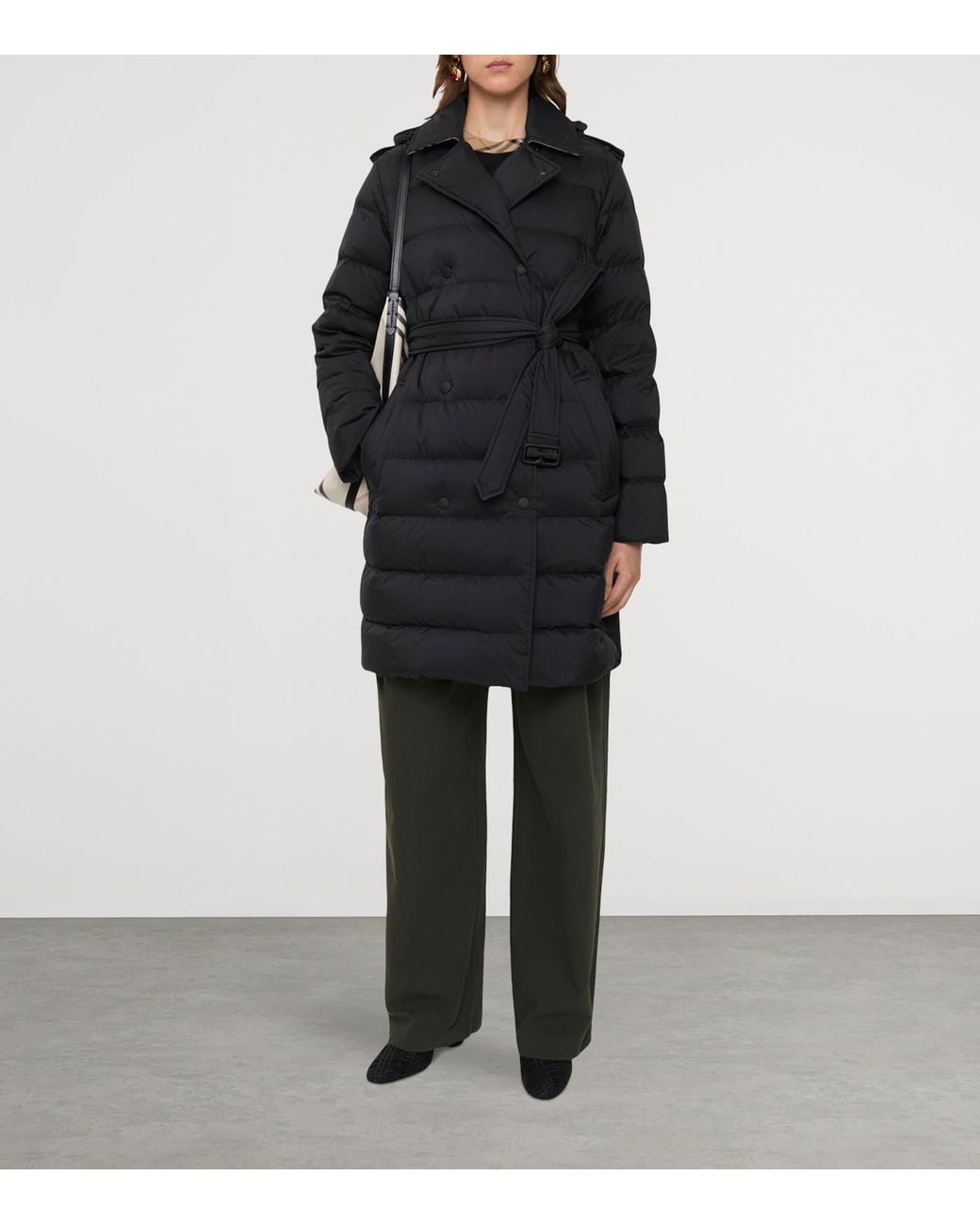 Burberry Black Hooded Puffer Coat