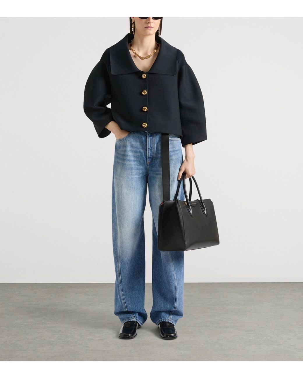 Givenchy Black Medium Antigona Catchall Top-Handle Bag
