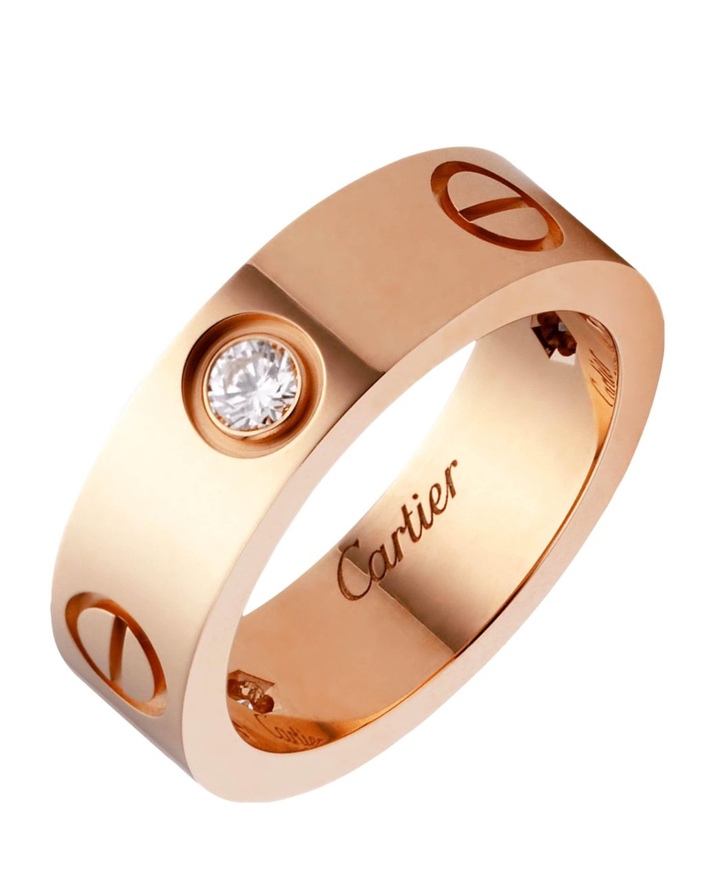 Cartier Brown Rose And Diamond Love Ring