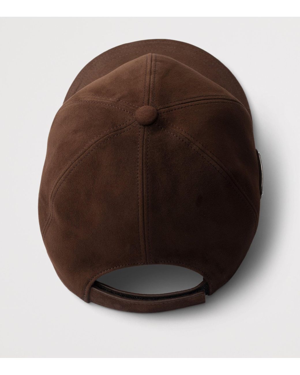 Prada Brown Suede Baseball Cap for men