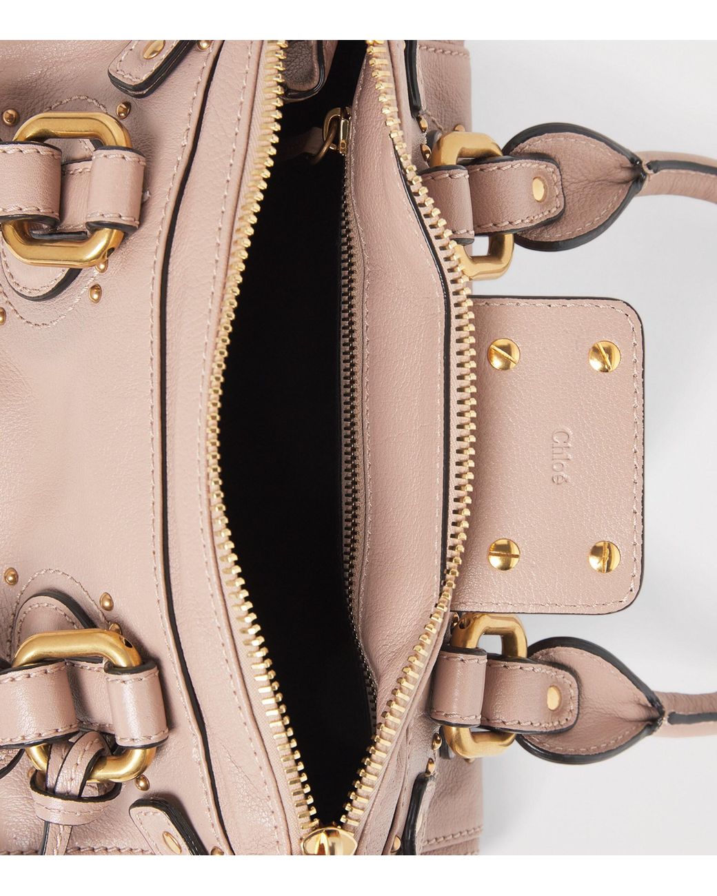 Chloé Pink Small Leather Paddington Top-Handle Bag
