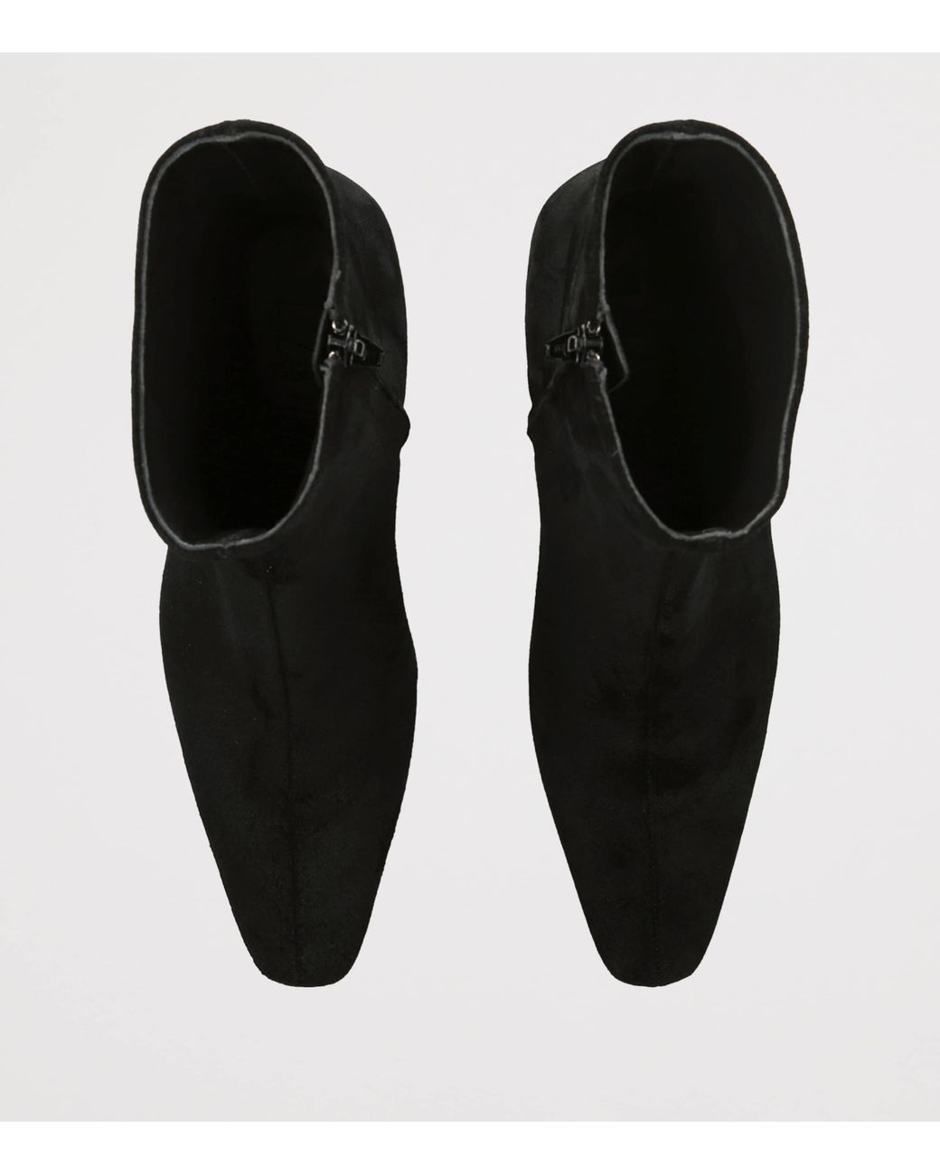 Staud Black Suede Wally Heeled Ankle Boots 55