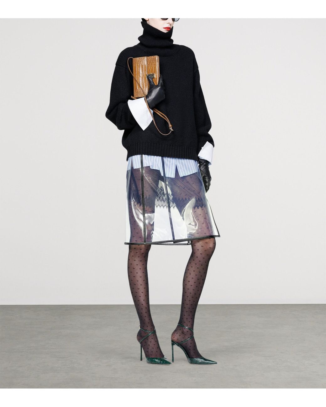 Tom Ford Blue Wool-Cashmere-Mohair Rollneck Sweater
