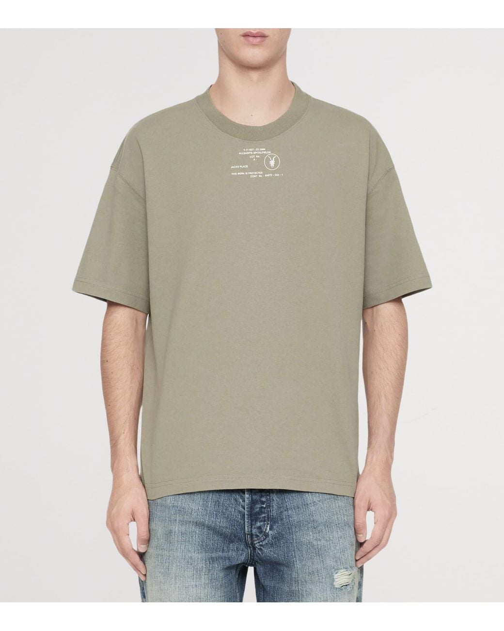AllSaints Natural Organic Cotton Raphy T-Shirt for men