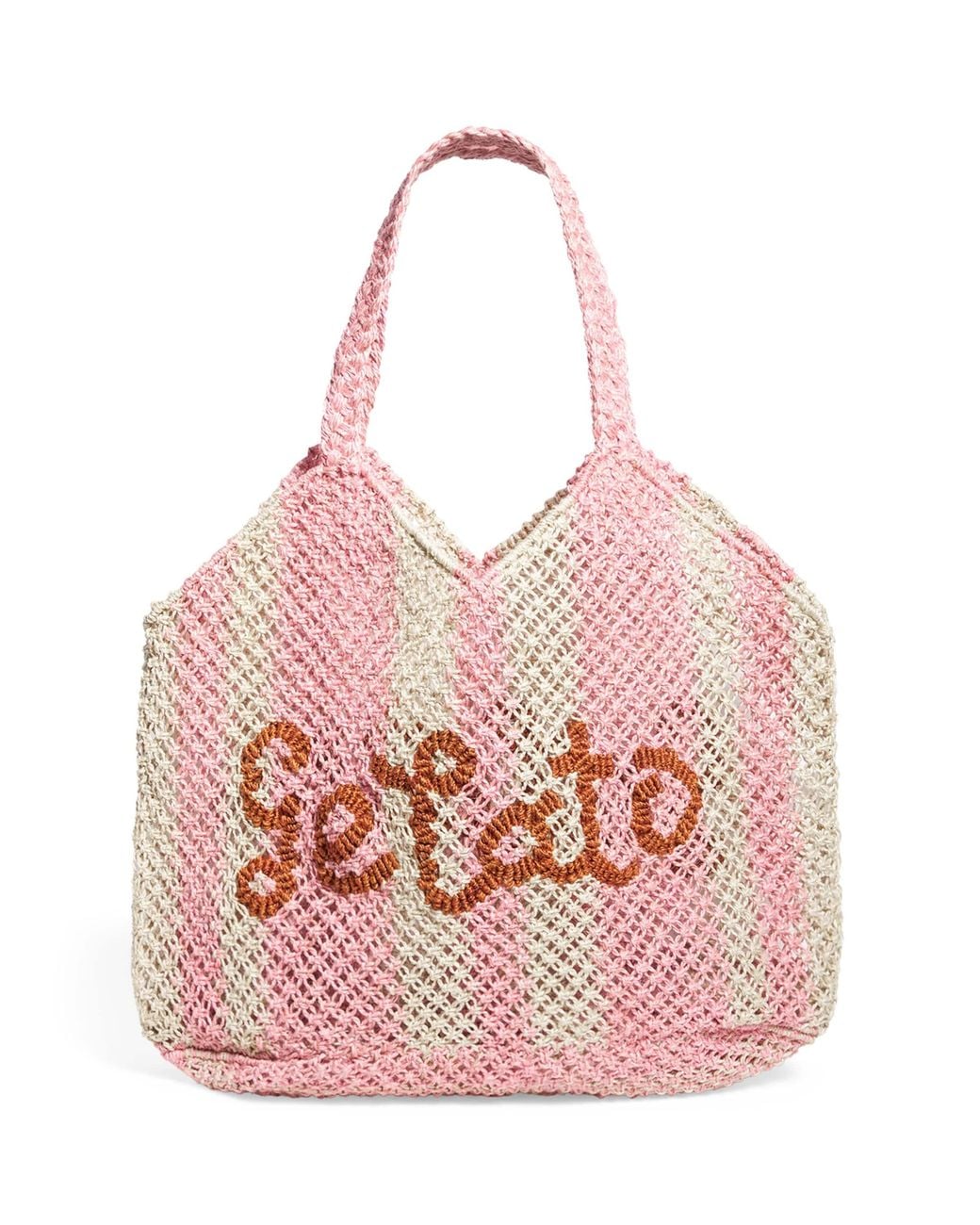 The Jacksons Pink Jute Gelato Tote Bag