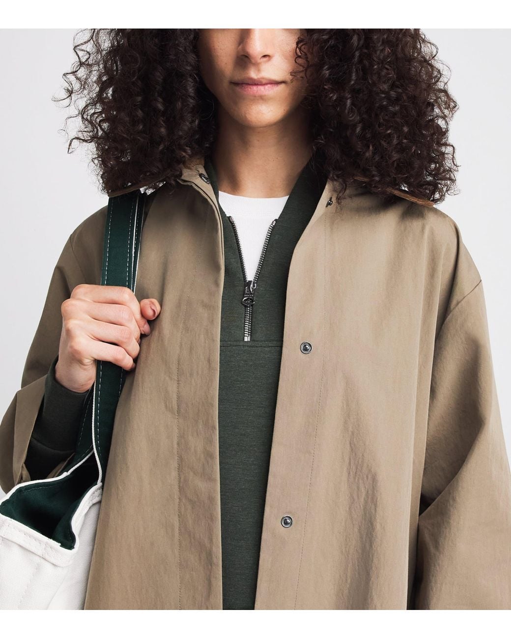 Varley Green Doublesoft Davidson Quarter-Zip Sweatshirt