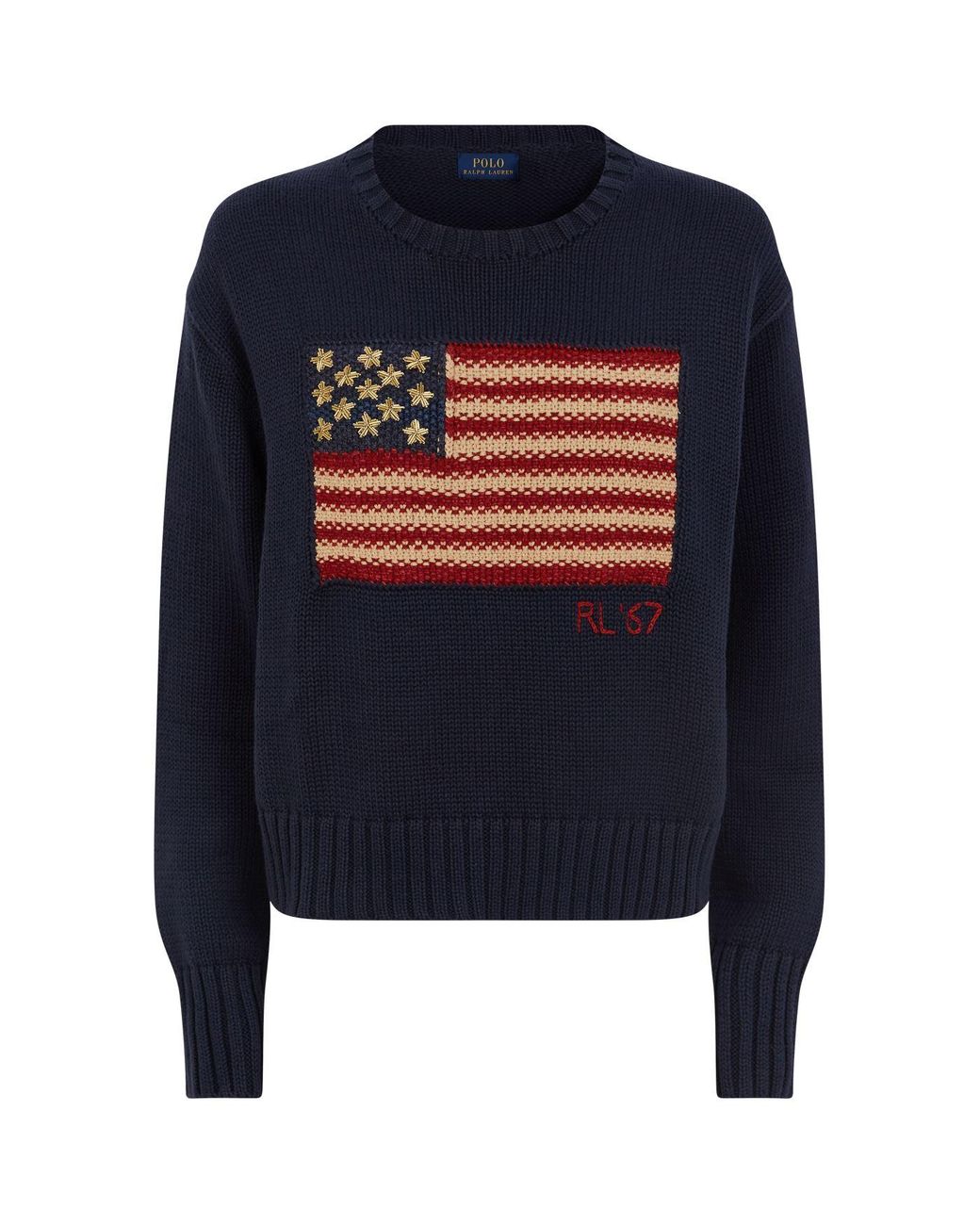 Lyst - Polo Ralph Lauren American Flag Sweater in Blue