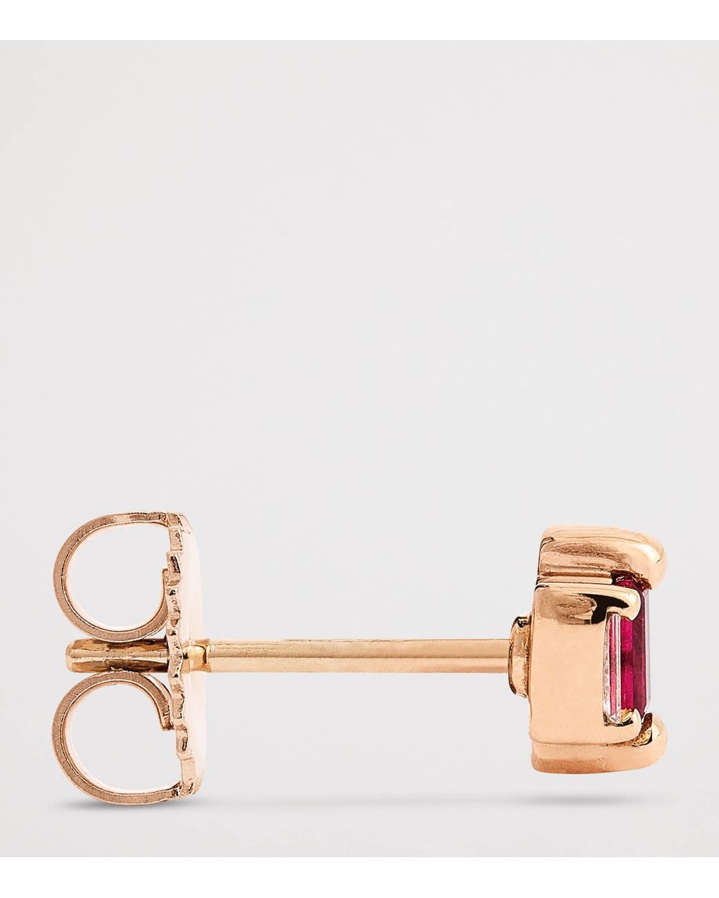 Suzanne Kalan Red Ruby And Diamond Bold Stud Earrings