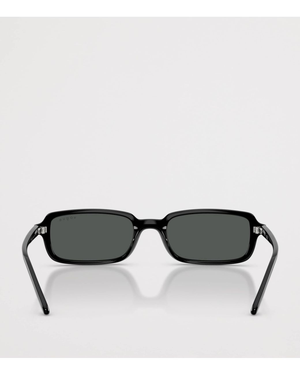 Vogue Black Rectangular Sunglasses