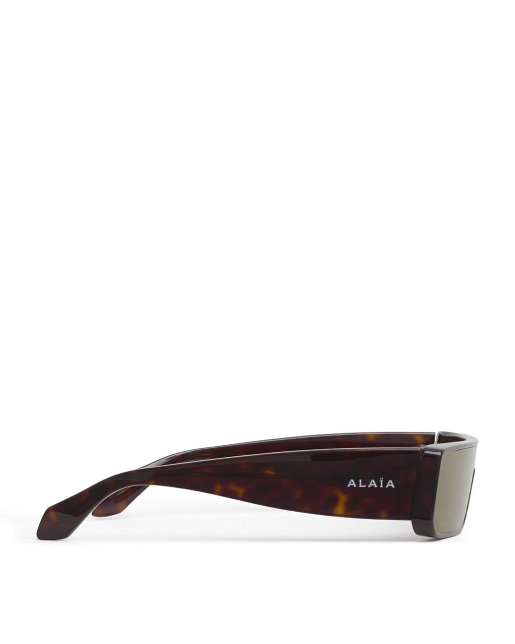 Alaïa Brown Acetate Rectangular Mask Sunglasses