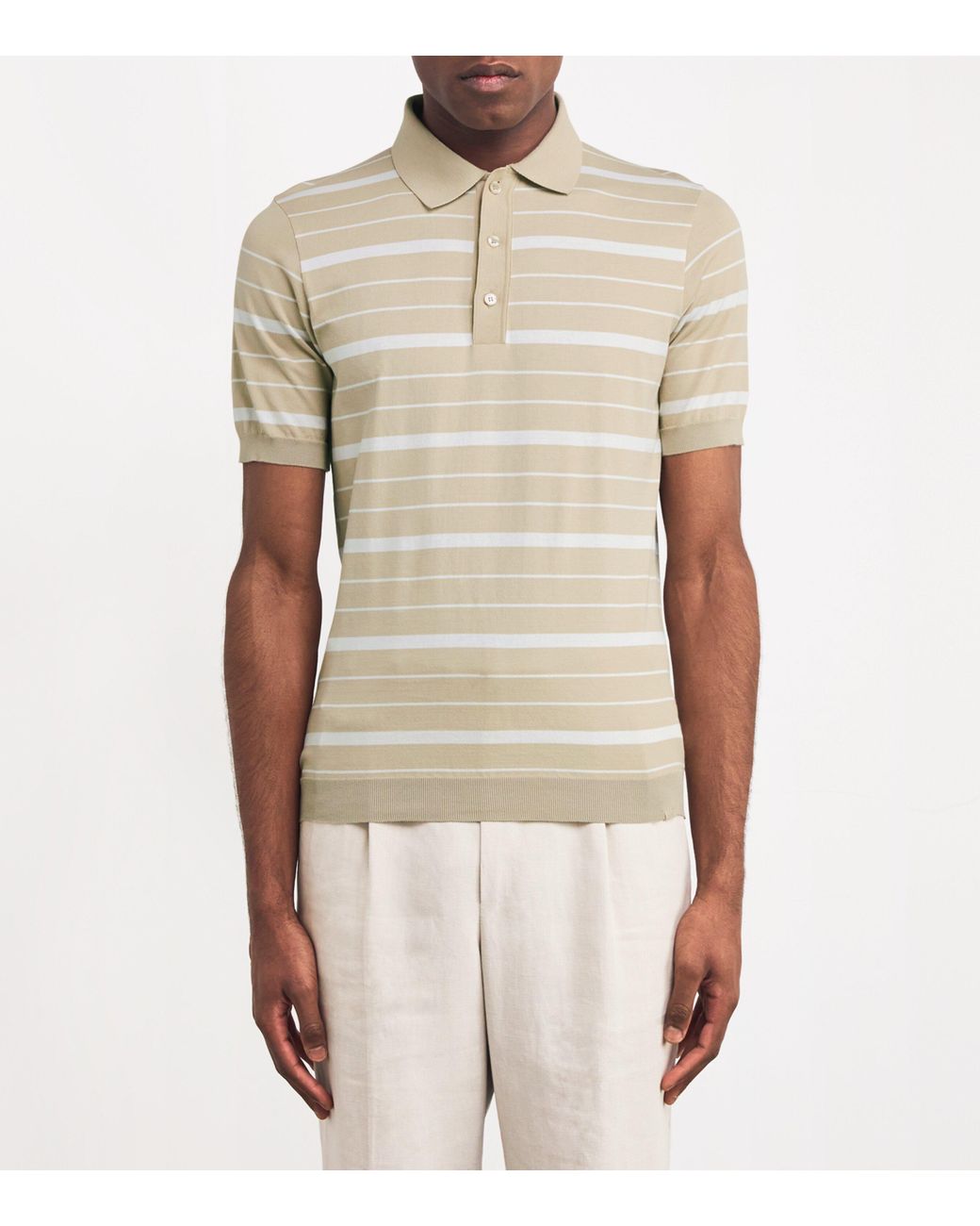 Paul & Shark Natural Cotton Striped Polo Shirt for men