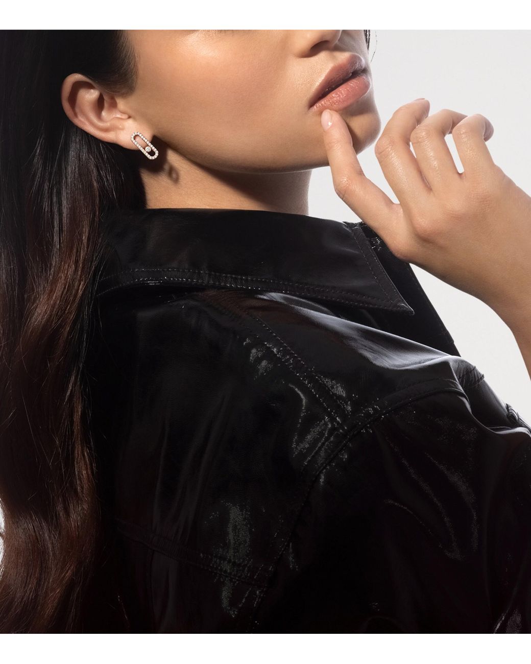 Messika Metallic Move Uno And Diamond Stud Earrings