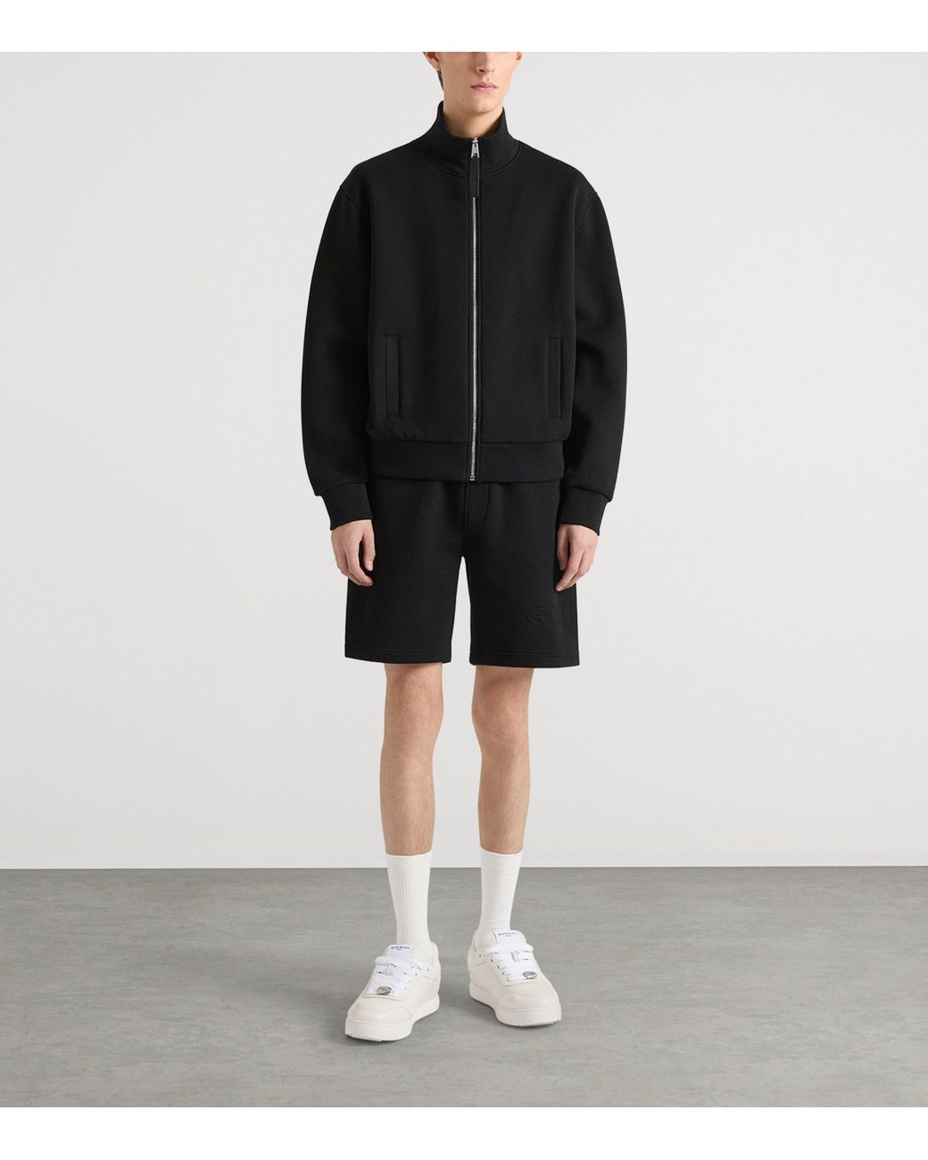 Givenchy Black Cotton-Blend Logo Shorts for men