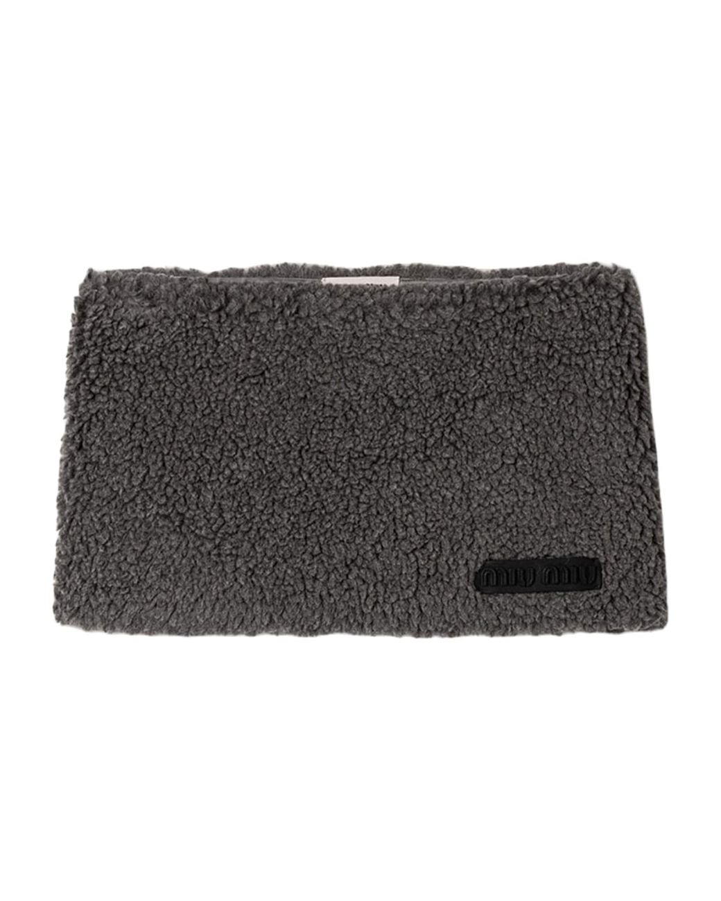 Miu Miu Black Fleece Mini Skirt