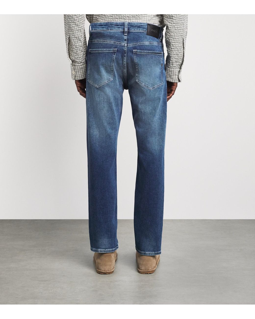 Boss Blue Stretch-Denim Slim Jeans for men