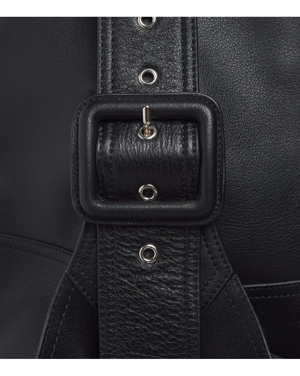 AMI Black Leather Etienne Tote Bag