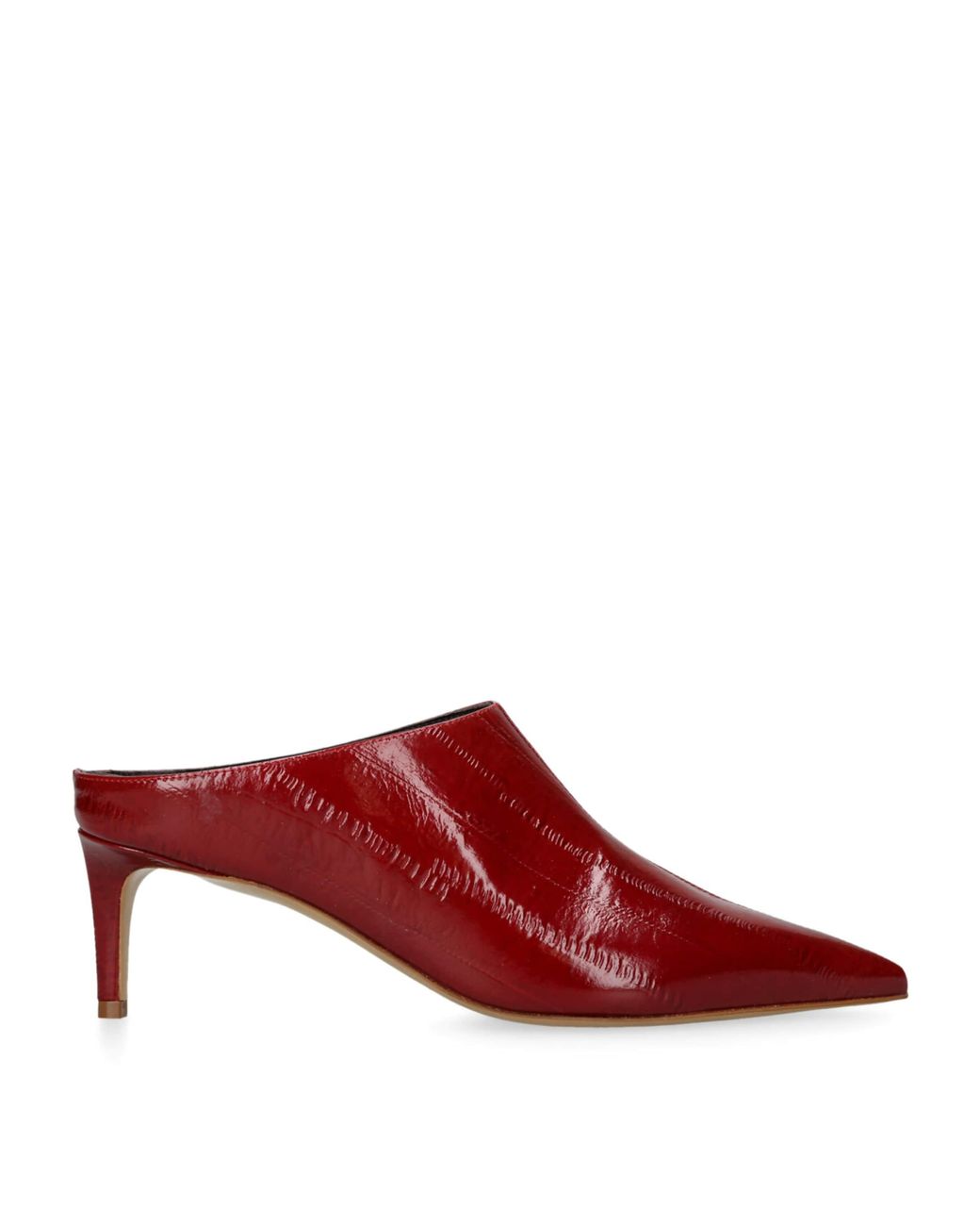 Le Monde Beryl Red Patent Leather Lou Heeled Mules 50