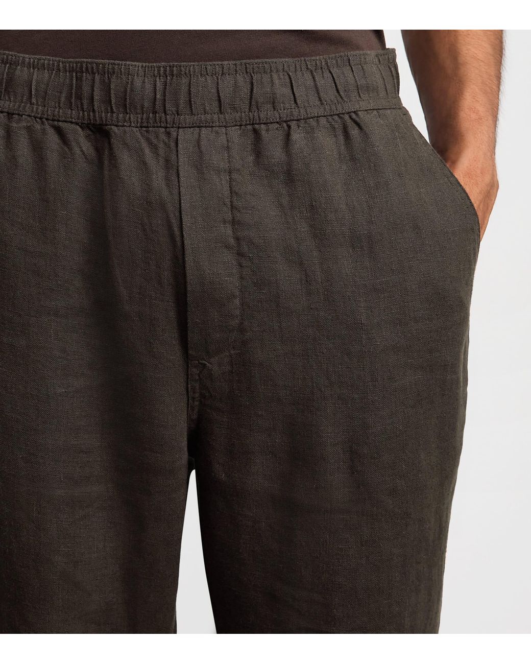 Samsøe & Samsøe Gray Linen Sajabari Straight Trousers for men