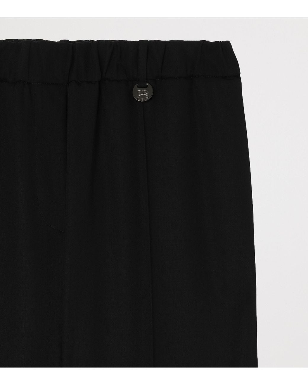 Burberry Black Wool Twill Sweatpants