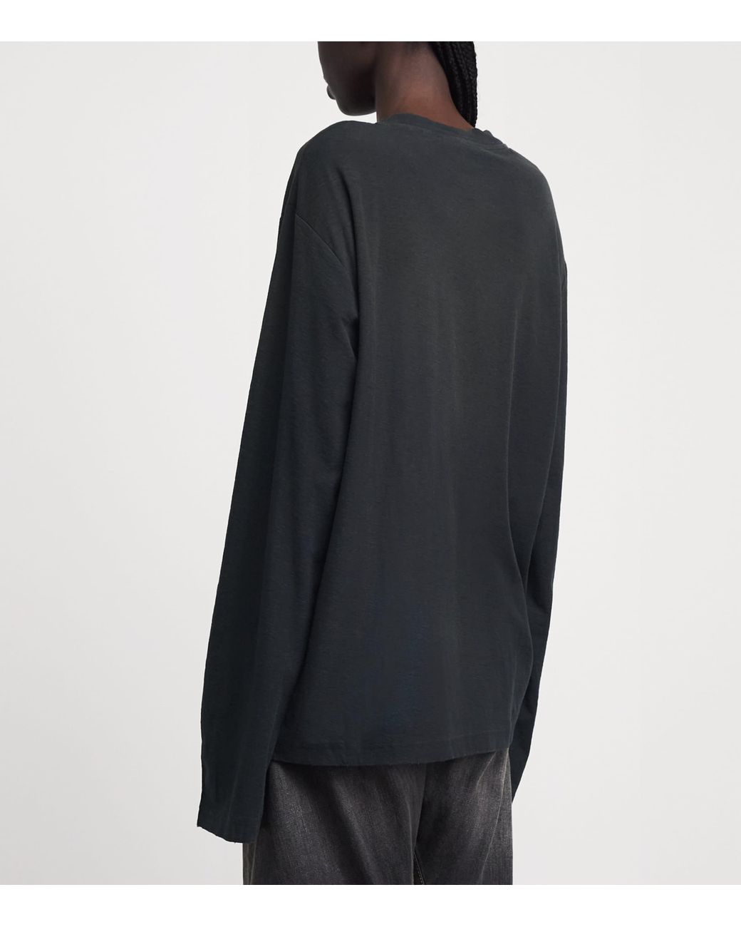 Acne Black Logo Long-Sleeve T-Shirt