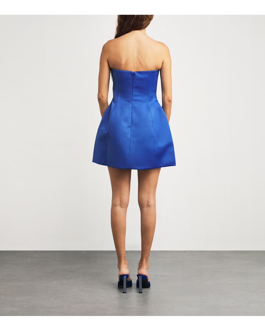 LEO LIN Rosario Appliqu Floral Bustier Mini Dress in Blue | Lyst