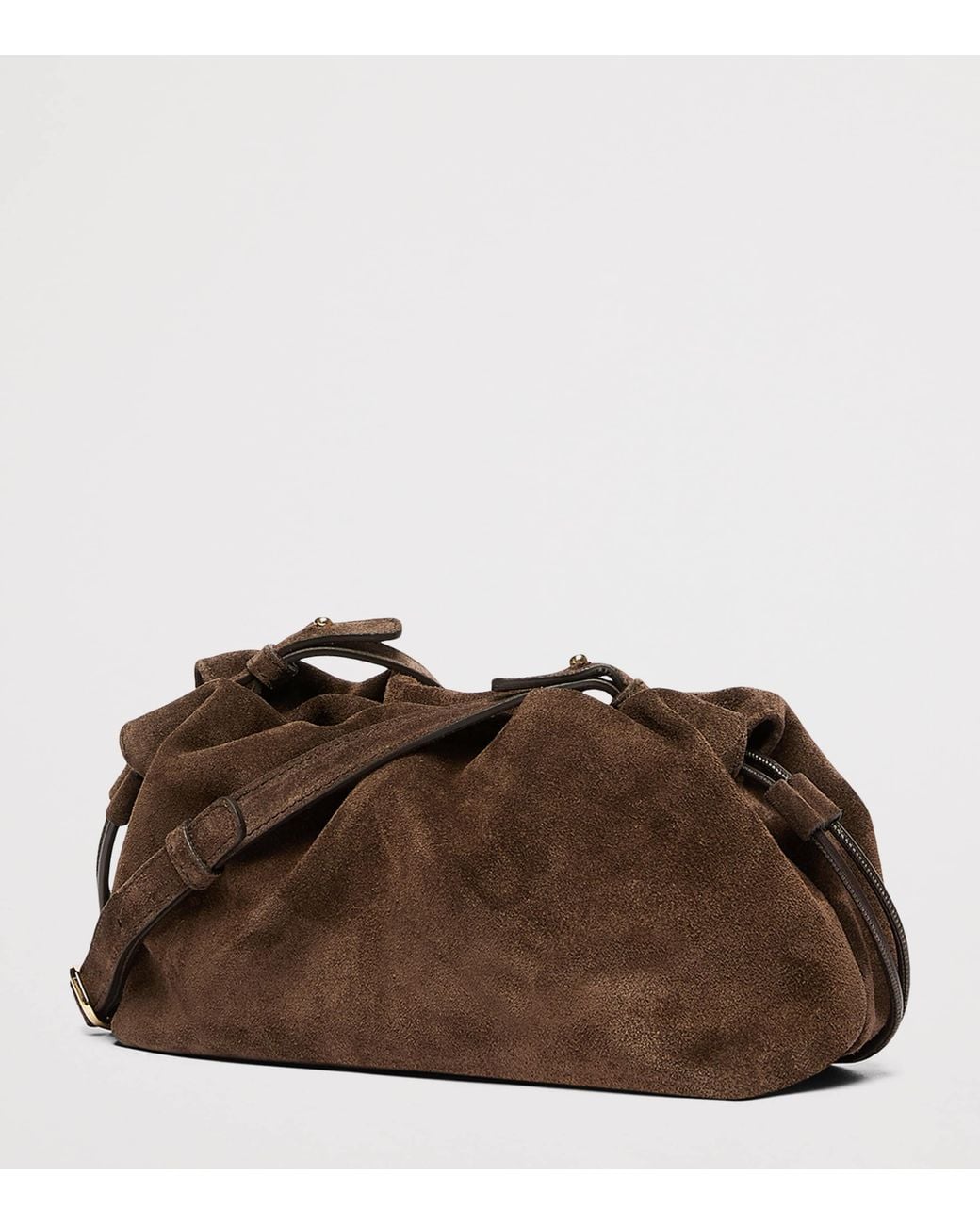 Marella Brown Suede Clutch Bag