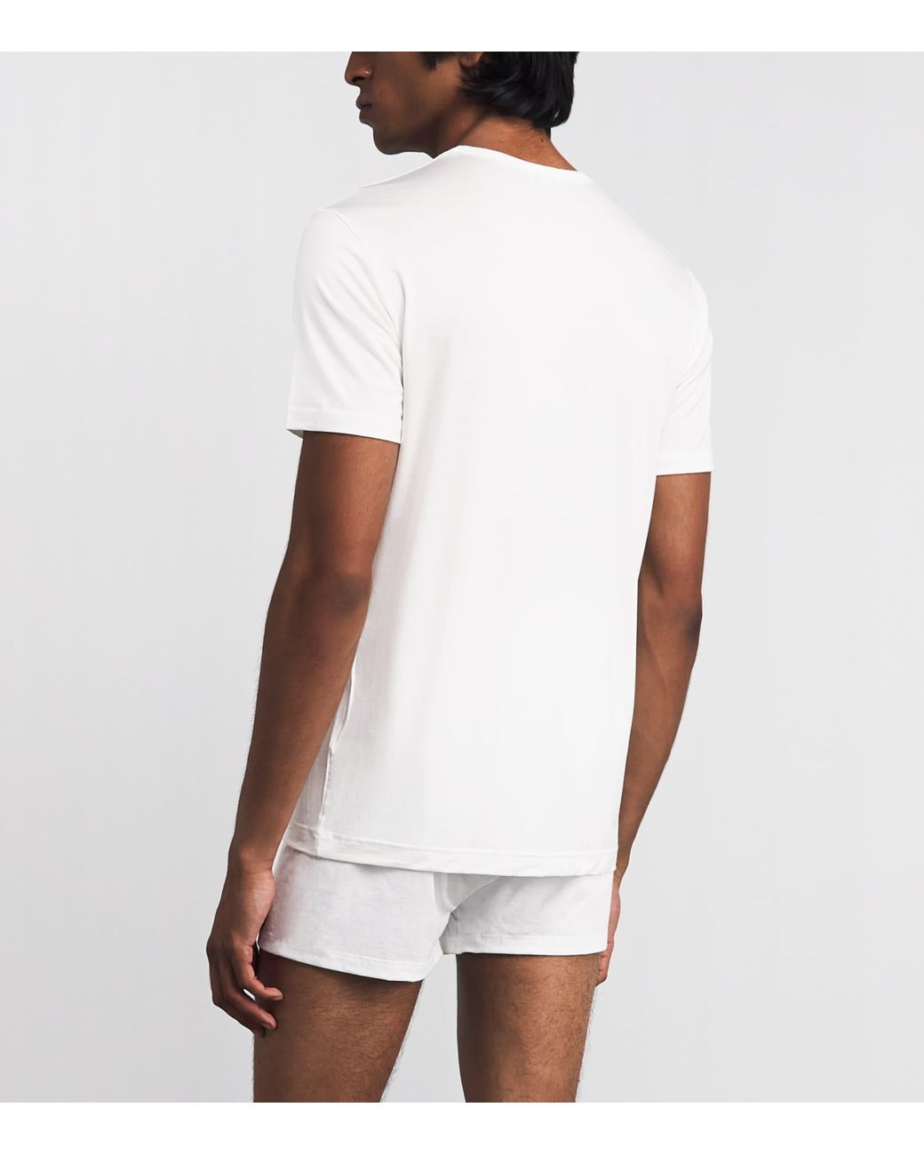 Sunspel White Stretch-Tencel T-Shirt for men
