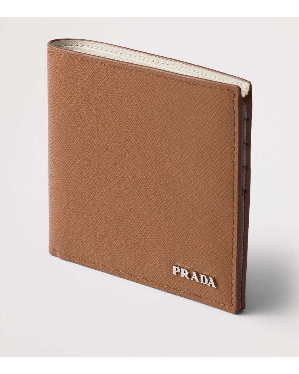 Prada Brown Saffiano Leather Wallet for men