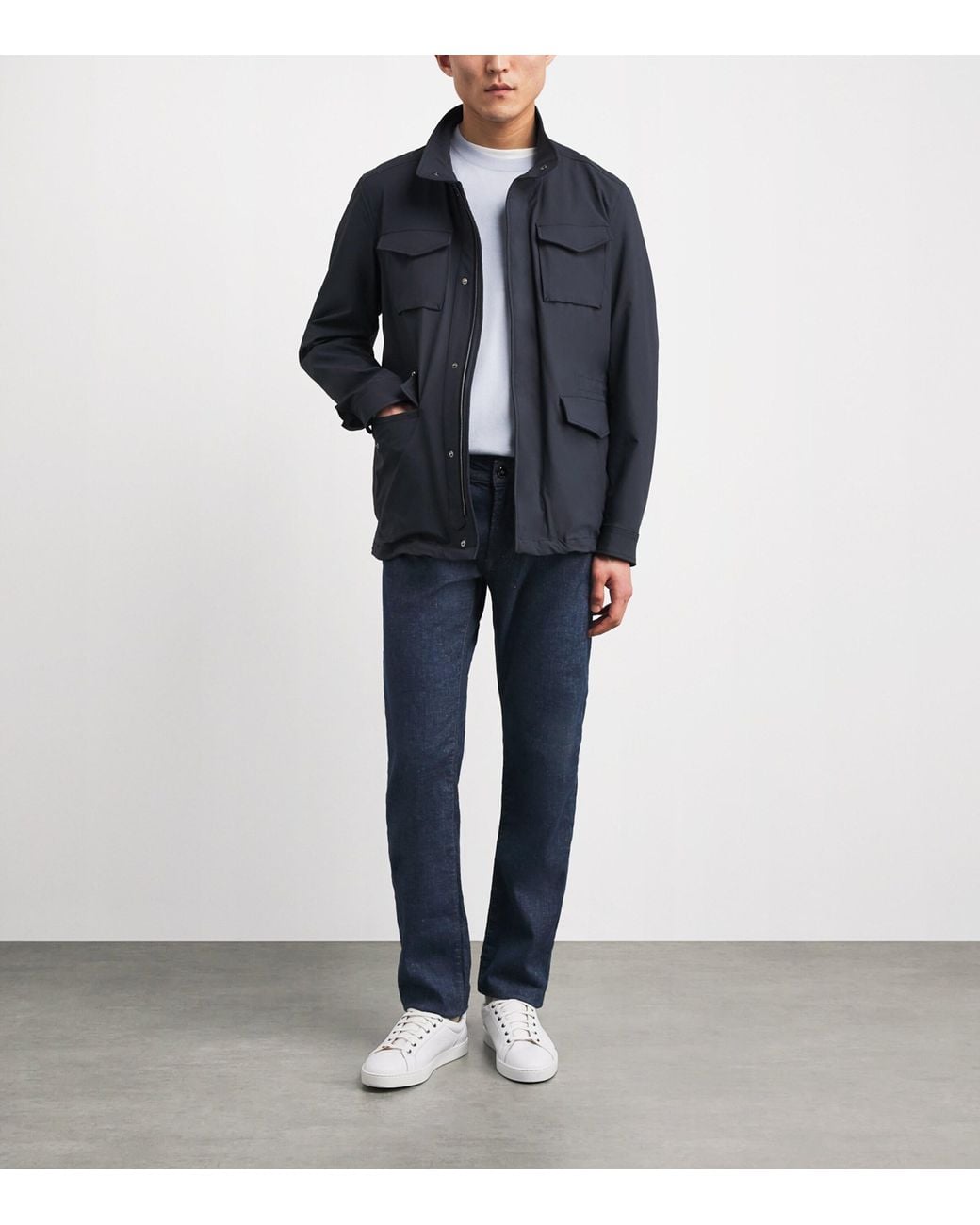 Herno Blue Technical Jacket for men