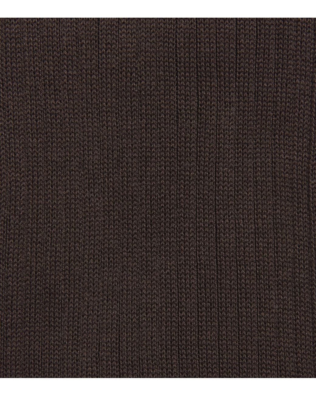 Doré Doré Black Mercerised Cotton Ribbed Socks for men