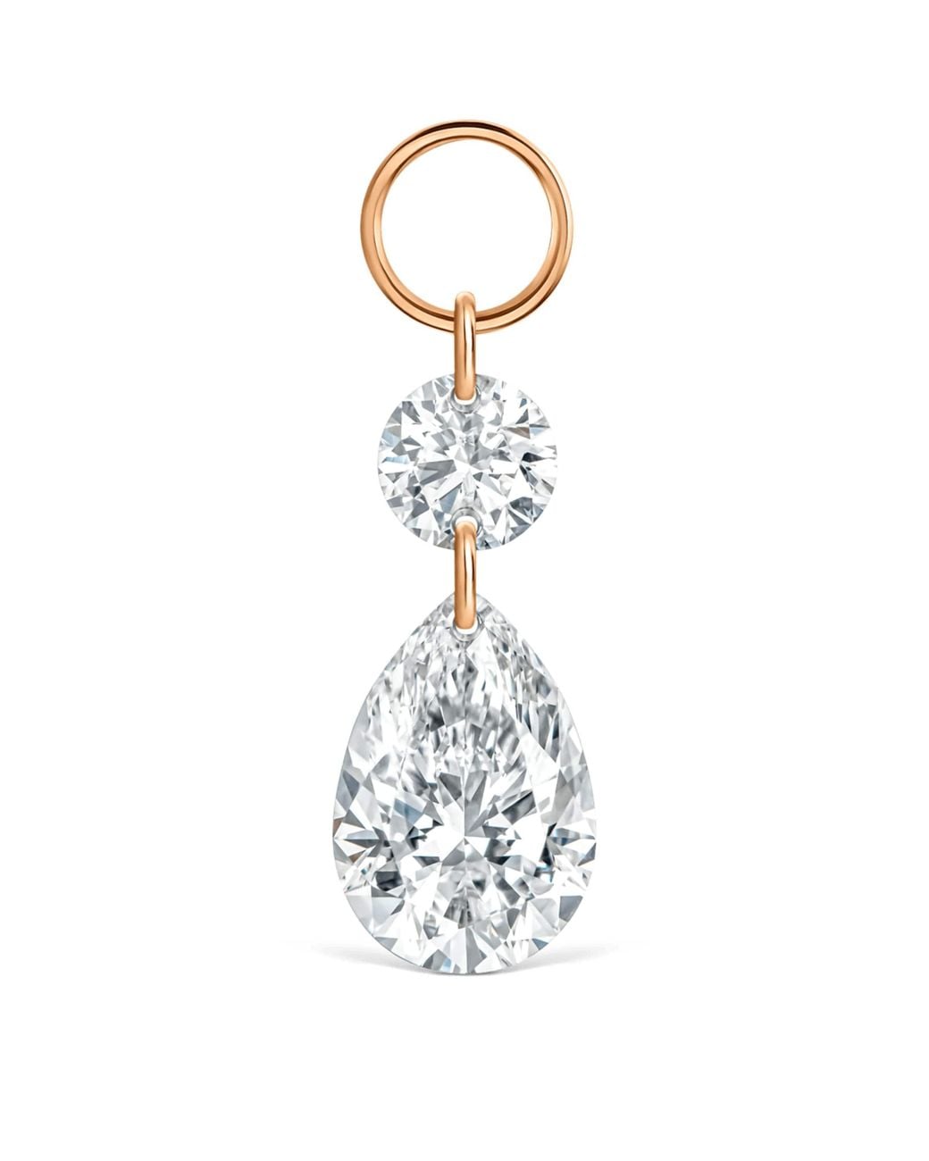 Maria Tash White Grand Floating Double Diamond Single Earring