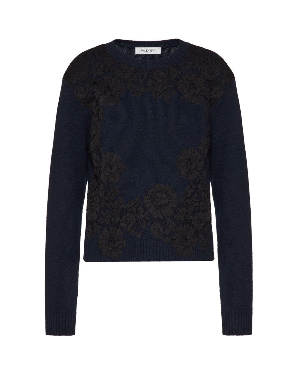 Valentino Wool-cashmere Sweater in Blue - Lyst
