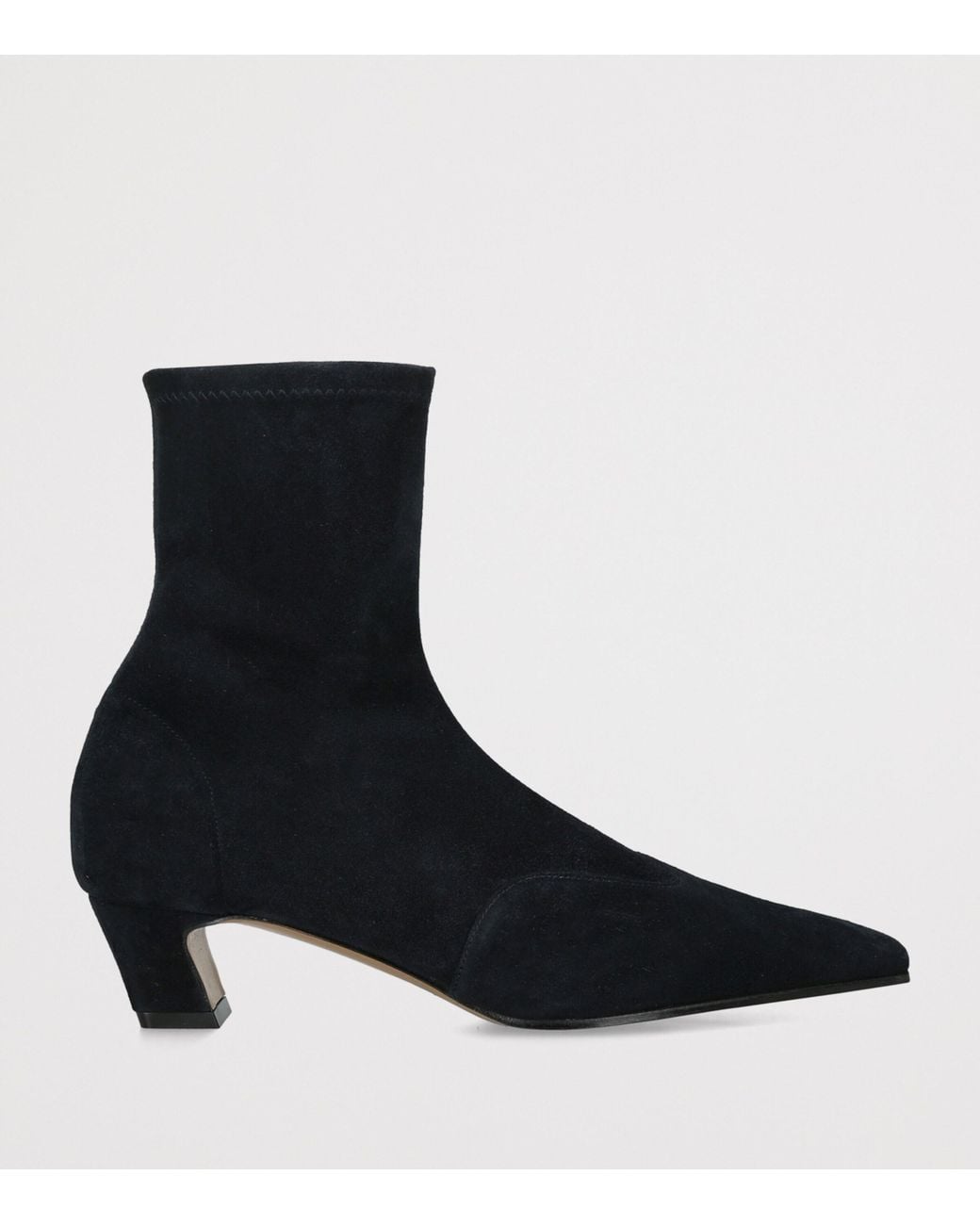 Khaite Blue Suede Nevada Ankle Boots 40