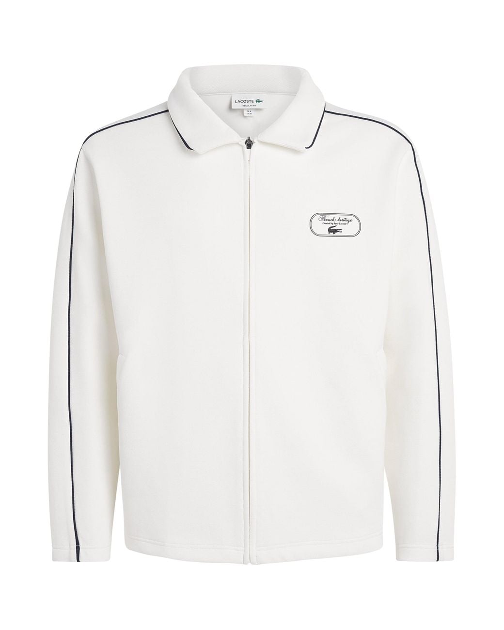 Lacoste White Ultra Dry Tennis Heritage Jacket for men