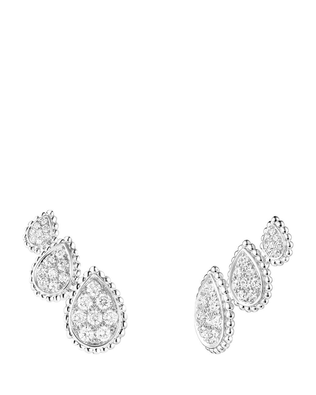Boucheron Metallic And Diamond Serpent Bohème Three Motifs Earrings