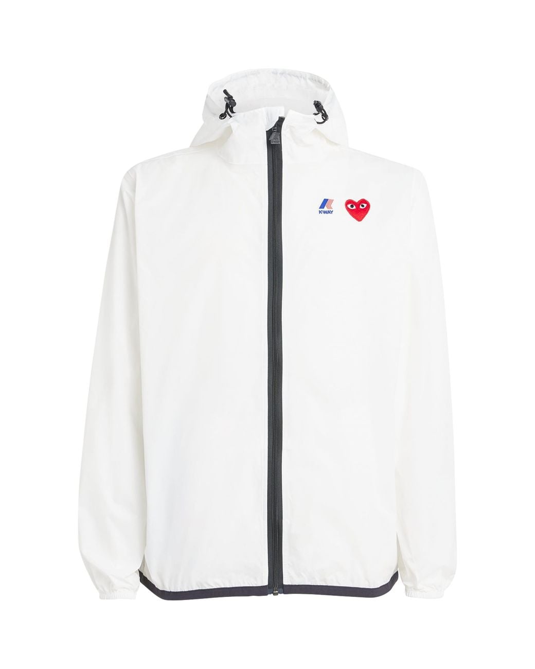 COMME DES GARÇONS PLAY White X K-Way Nylon Water-Resistant Jacket for men