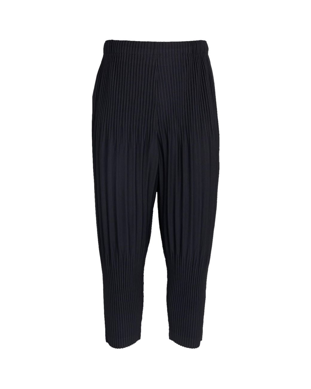 Homme Plissé Issey Miyake Black Pleated Tapered Trousers for men