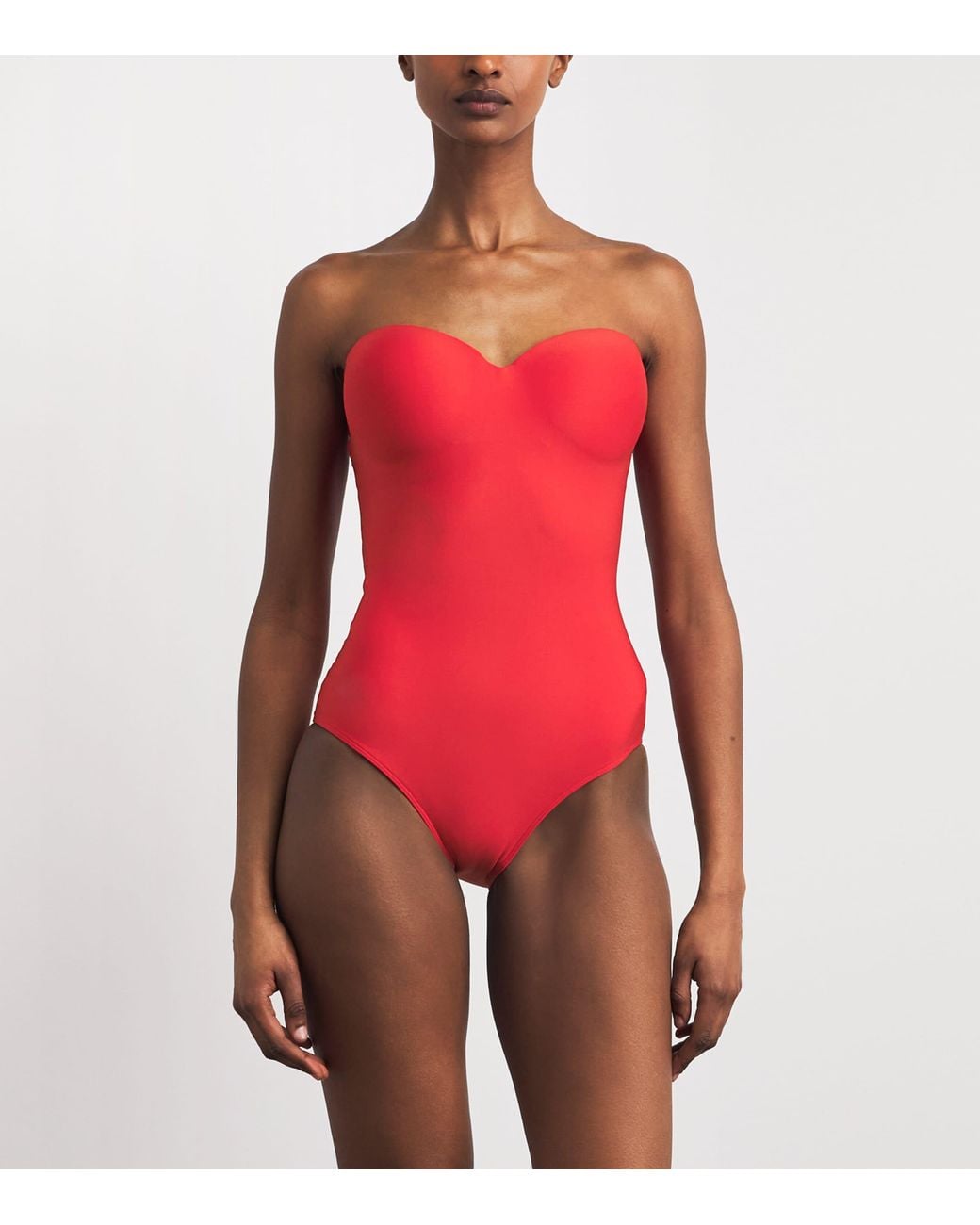 Wolford Red Mat De Lux Form Swimsuit