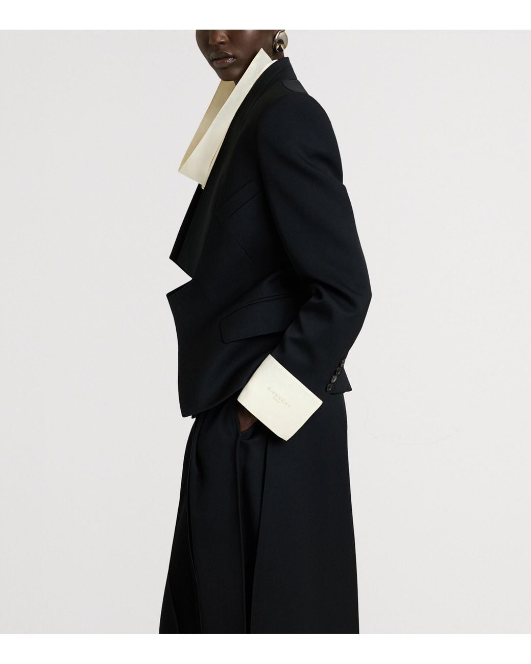 Givenchy Black Wool Reverse Blazer