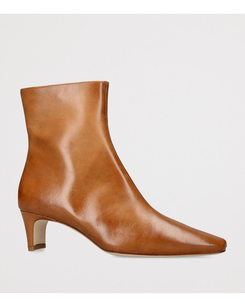 Staud Brown Leather Wally Ankle Boots 55