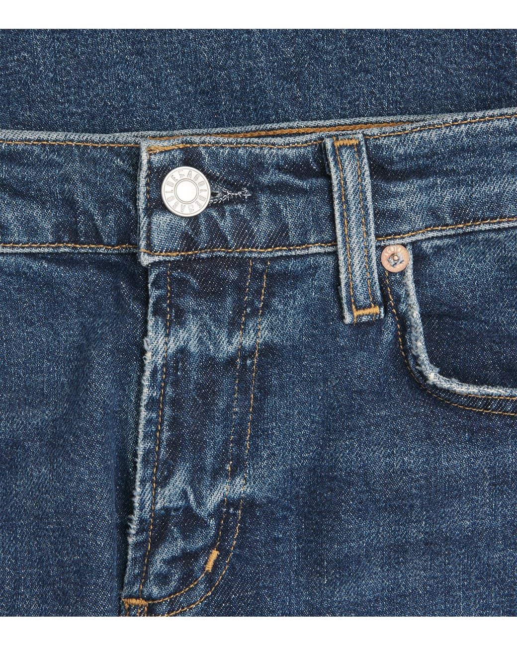 Agolde Blue Low-Rise Slim Jeans