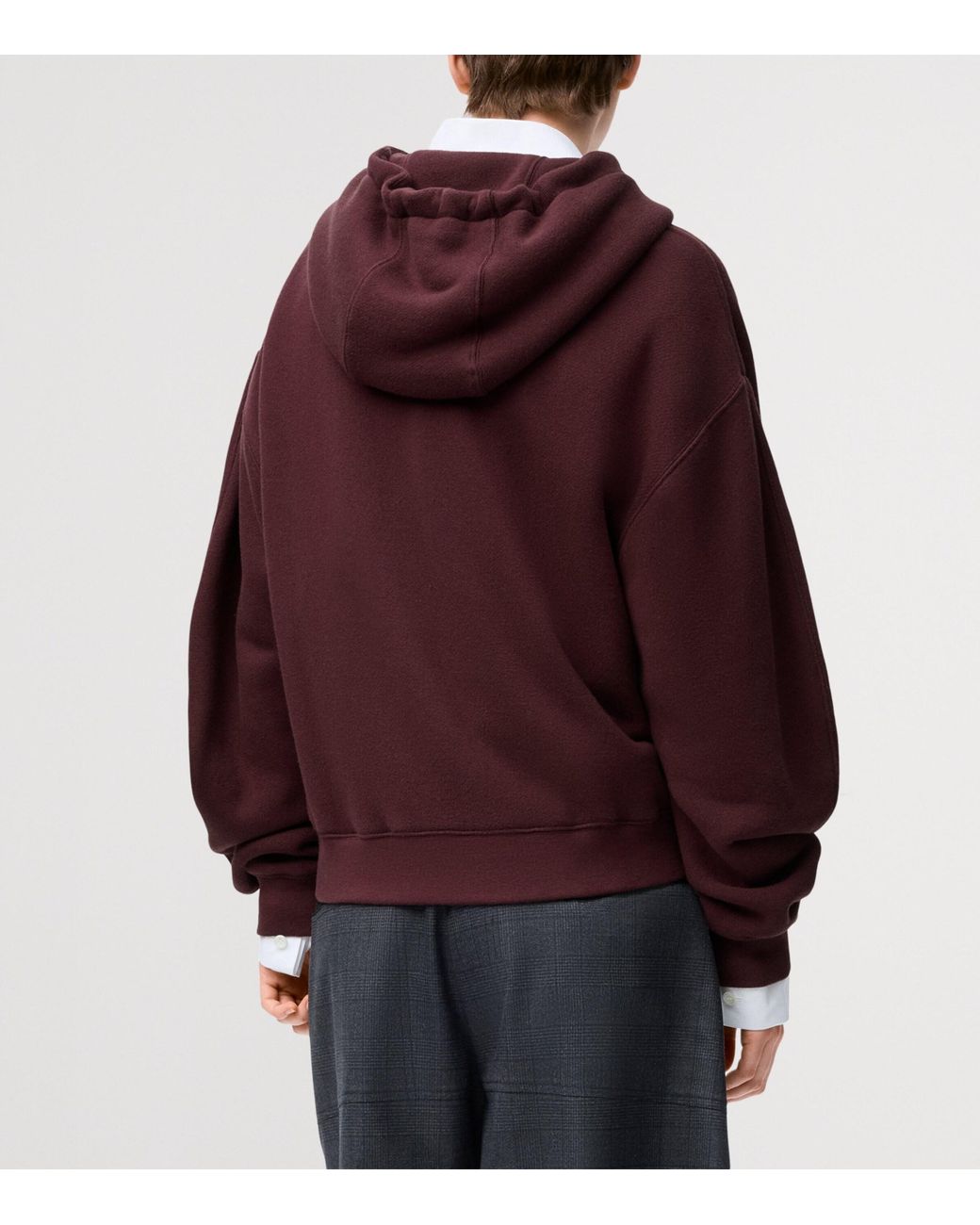 Loewe Red Cotton-Cashmere Flamenco Zip-Up Hoodie