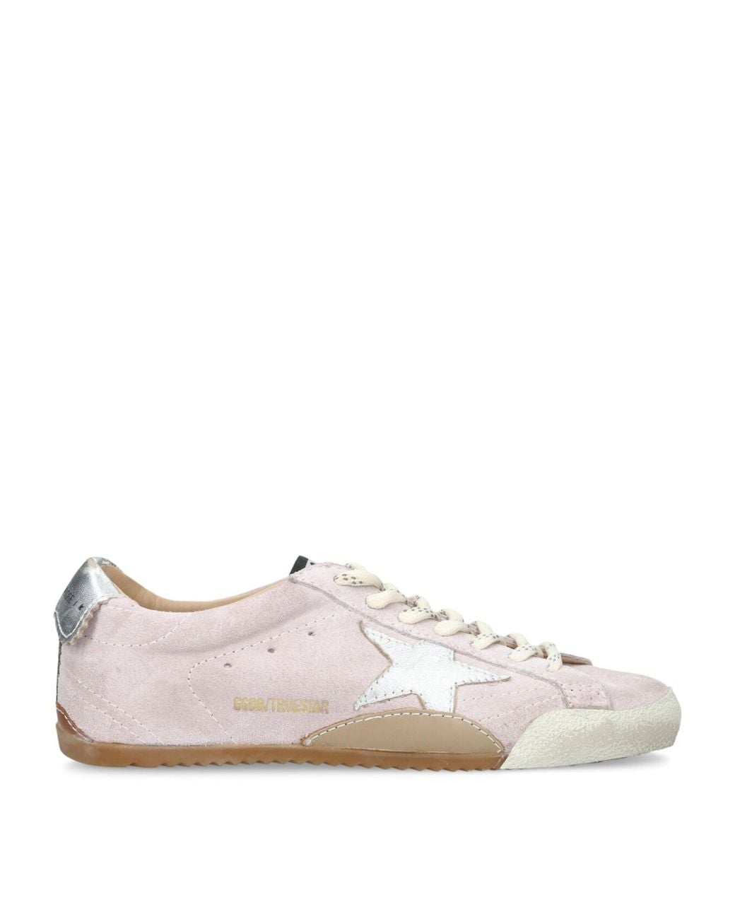 Golden Goose Deluxe Brand White Suede-Leather True Star Sneakers