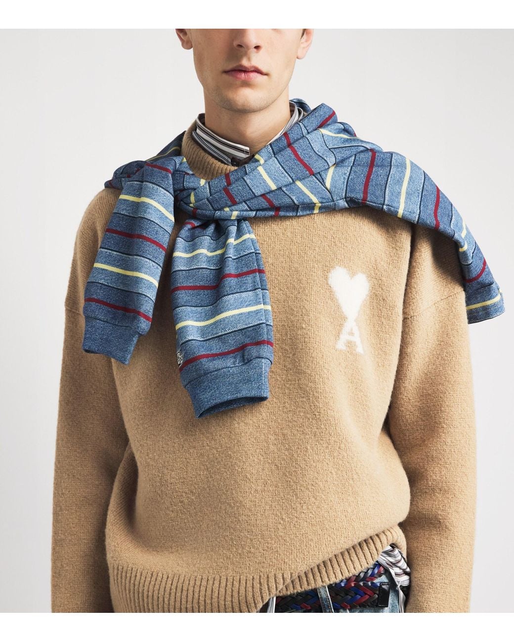 AMI Natural Alpaca-Blend Ami De Coeur Sweater for men