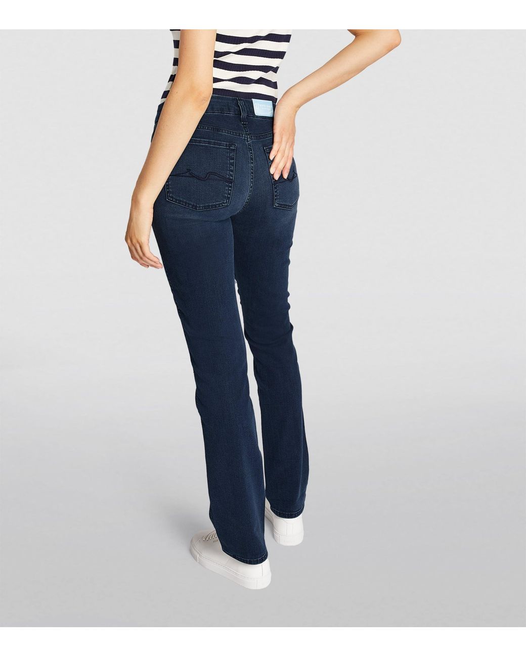 7 For All Mankind Blue Bair The Straight Jeans