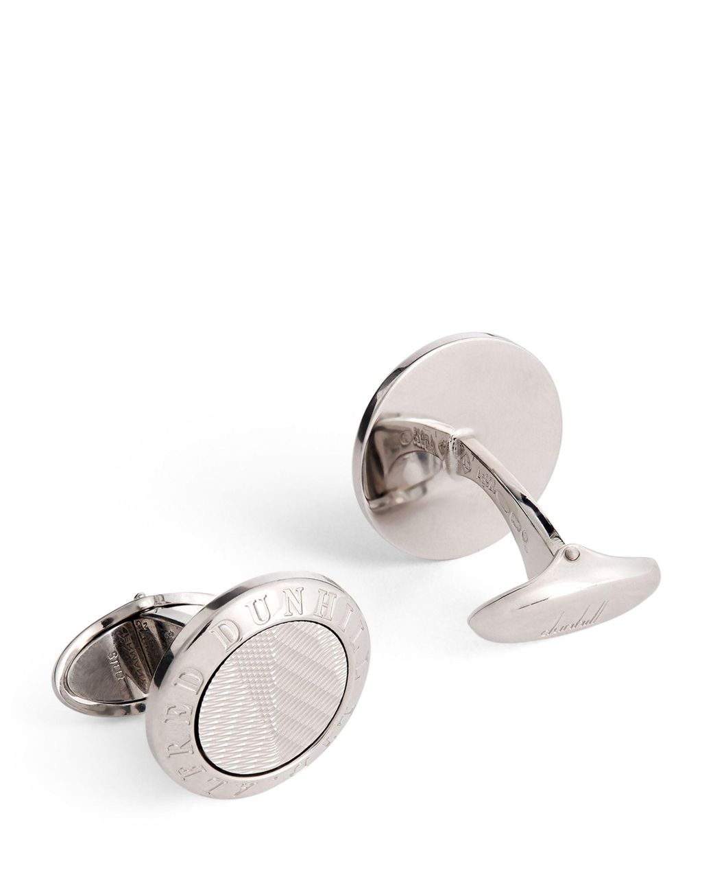 Dunhill Silver Logo Cufflinks in White for Men | Lyst Canada