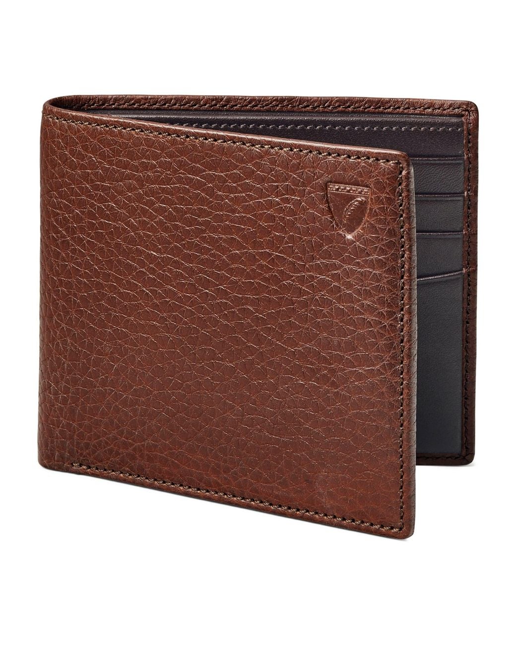 Aspinal Brown Classic Billfold Leather Wallet for men