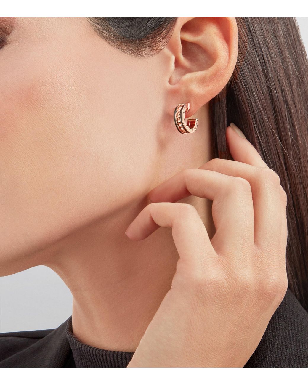 BVLGARI Natural B.Zero1 Rock Hoop Earrings