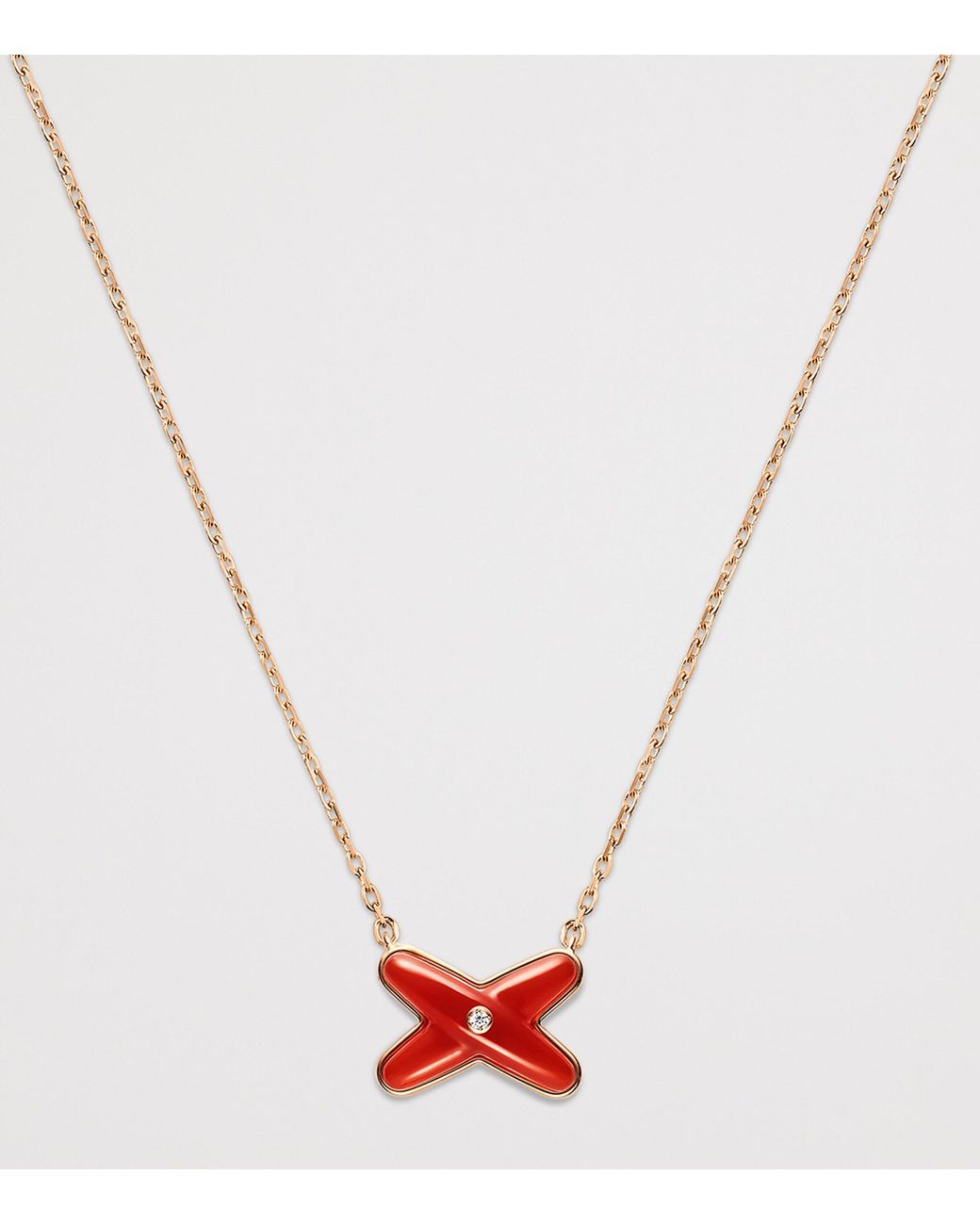 Chaumet White Carnelian And Diamond Jeux De Liens Pendant Necklace