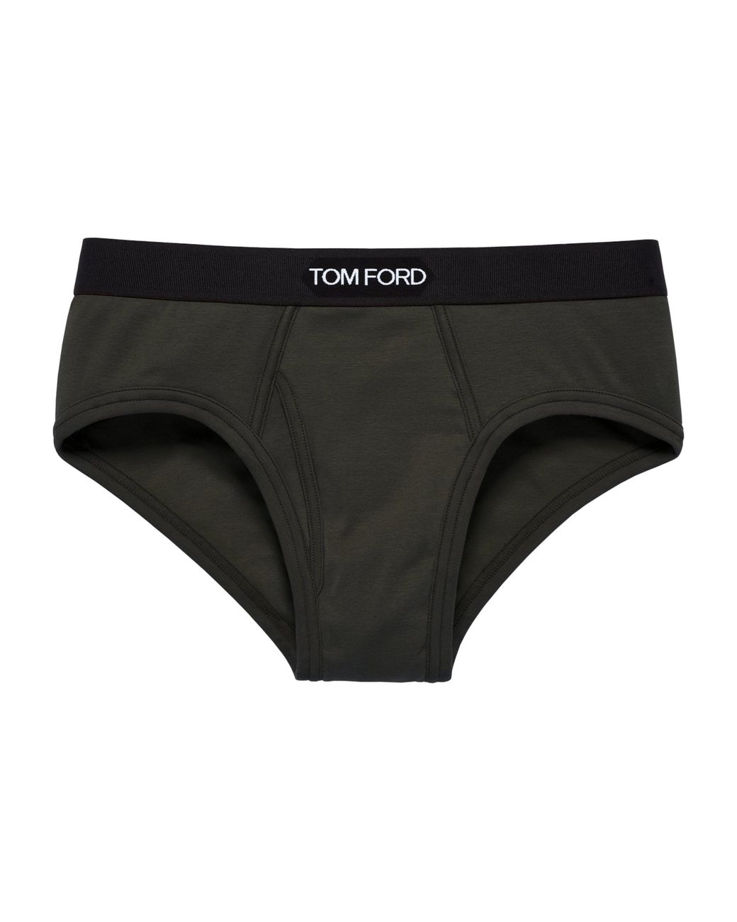 Tom Ford Black Stretch-Cotton Logo Briefs for men